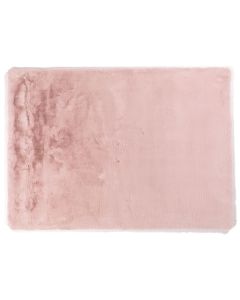 Tapis Super Doux à Poils Hauts 42 Rose Rond (ø 80cm)