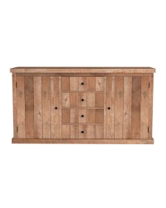 Sideboard In Recycled Teak, 2 Doors And 4 Drawers