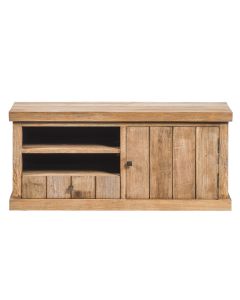 Television Cabinet In Recycled Teak 1 Door And 1 Drawer