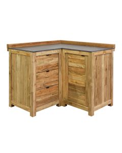 Outdoor Kitchen Corner Element In Teak