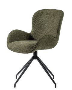 Chaise Pivotant Rembourré Couleur Vert Foncé - Par 2